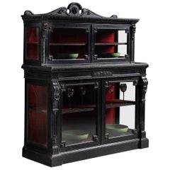 Ebonised & Glazed Cabinet, England circa 1830