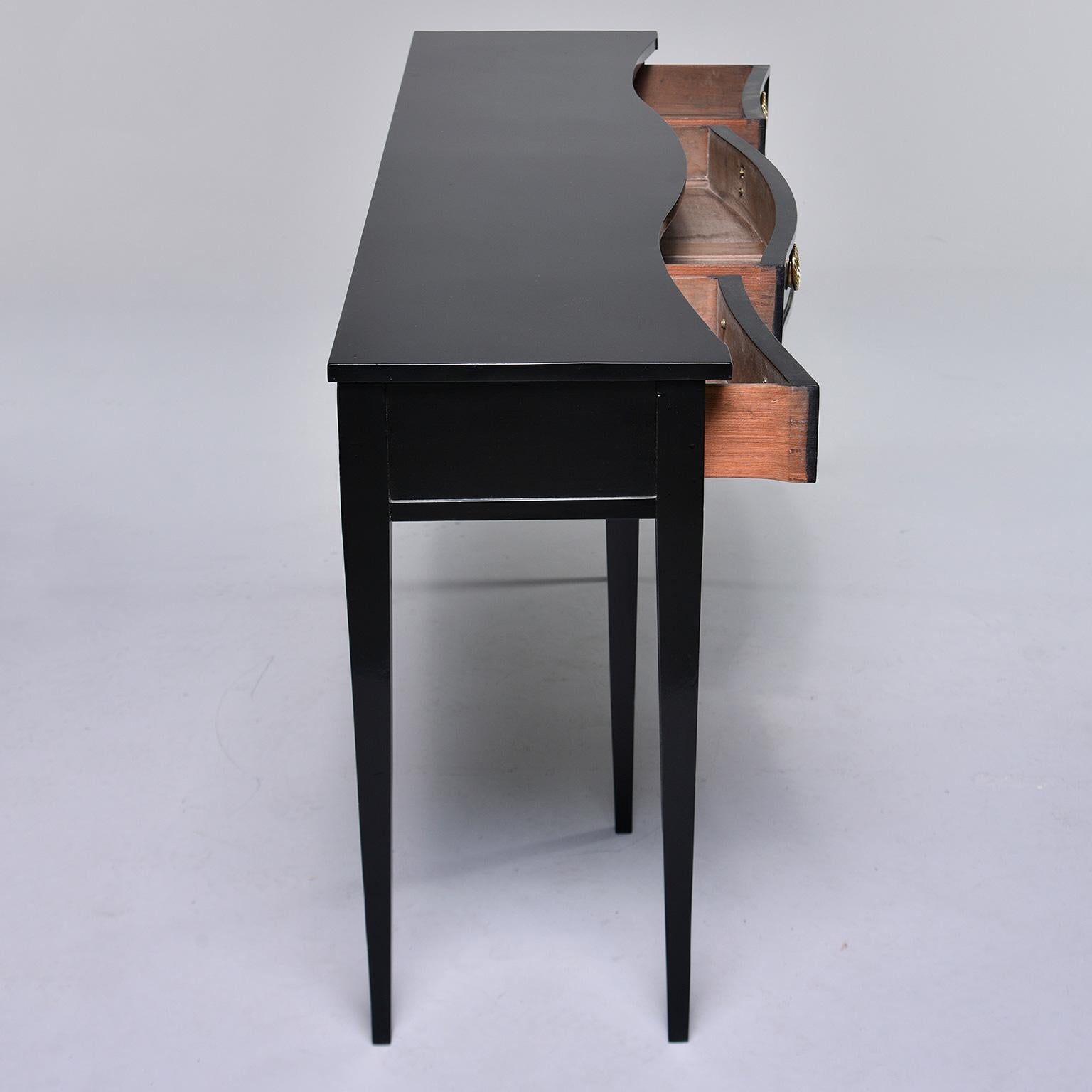 Ebonised Mahogany Six-Legged Serpentine Console 5