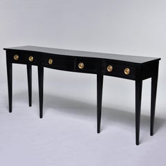 Ebonised Mahogany Six-Legged Serpentine Console