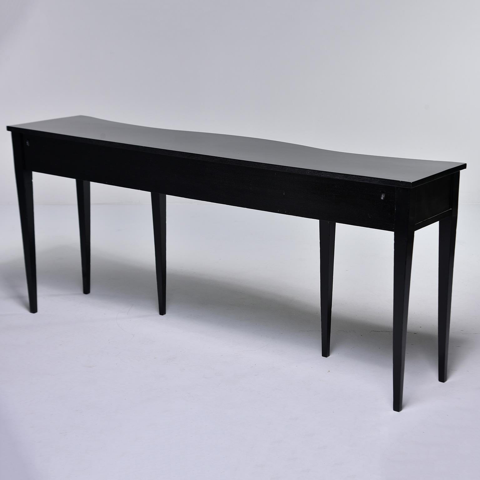 Ebonised Mahogany Six-Legged Serpentine Console In Good Condition In Troy, MI