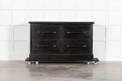 Ebonised Oak Bank Drapers/Haberdashery Drawers/Counter