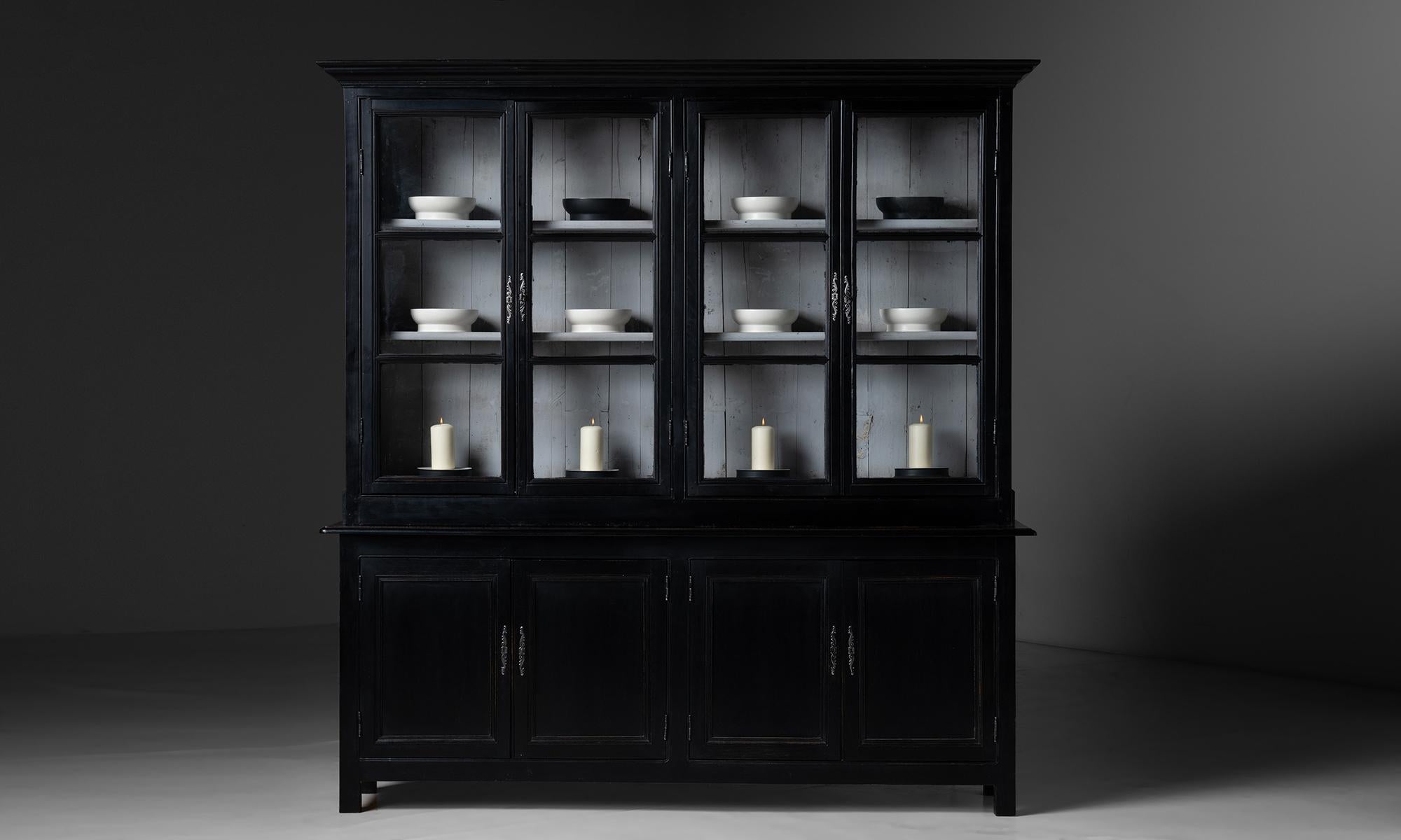 English Ebonised Pharmacy Cabinet, England circa 1900