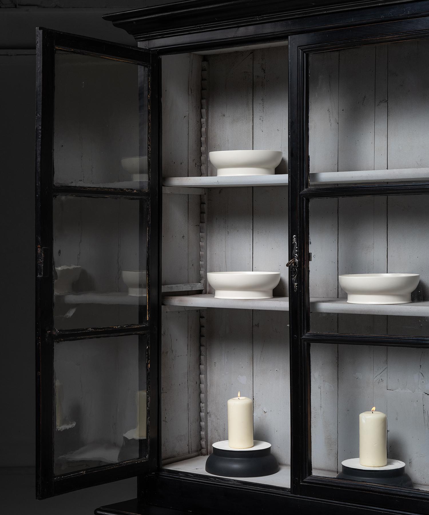 Ebonized Ebonised Pharmacy Cabinet, England circa 1900