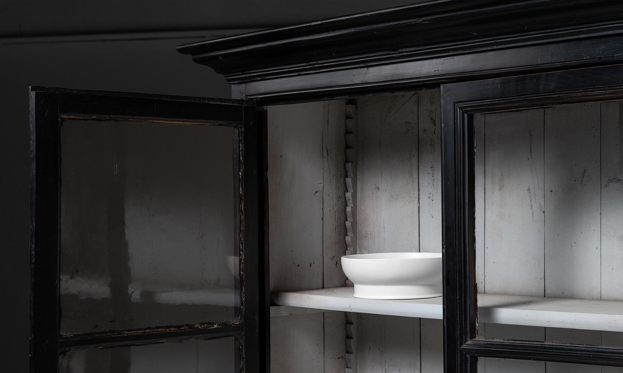 Ebonised Pharmacy Cabinet, England circa 1900 In Good Condition In Culver City, CA