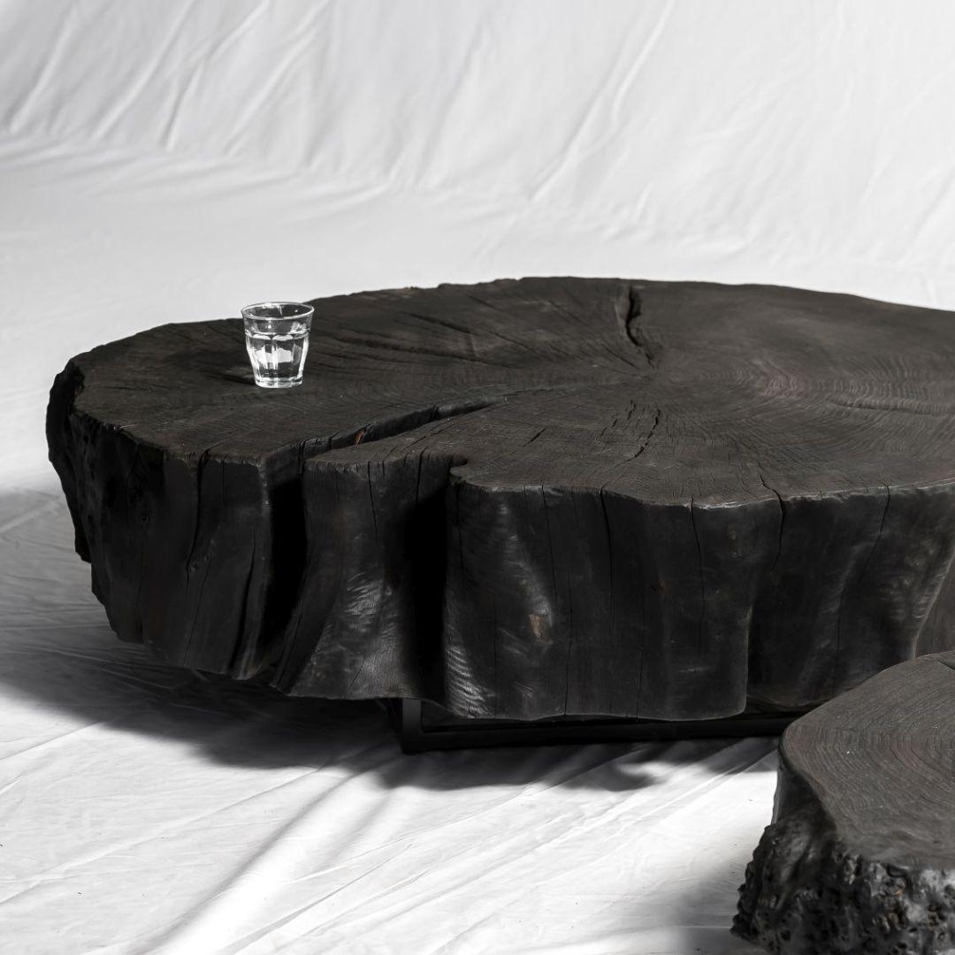 Arts and Crafts Ebonised Poplar Trunk Coffee Table For Sale