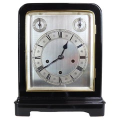 Vintage Ebonised Quarter Chiming 5 Glass Bracket Clock