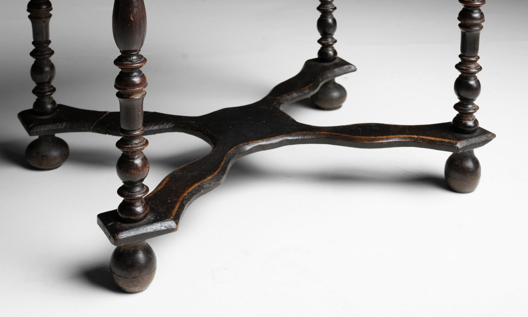 18th Century and Earlier Ebonised Side Table, England circa 1680 For Sale