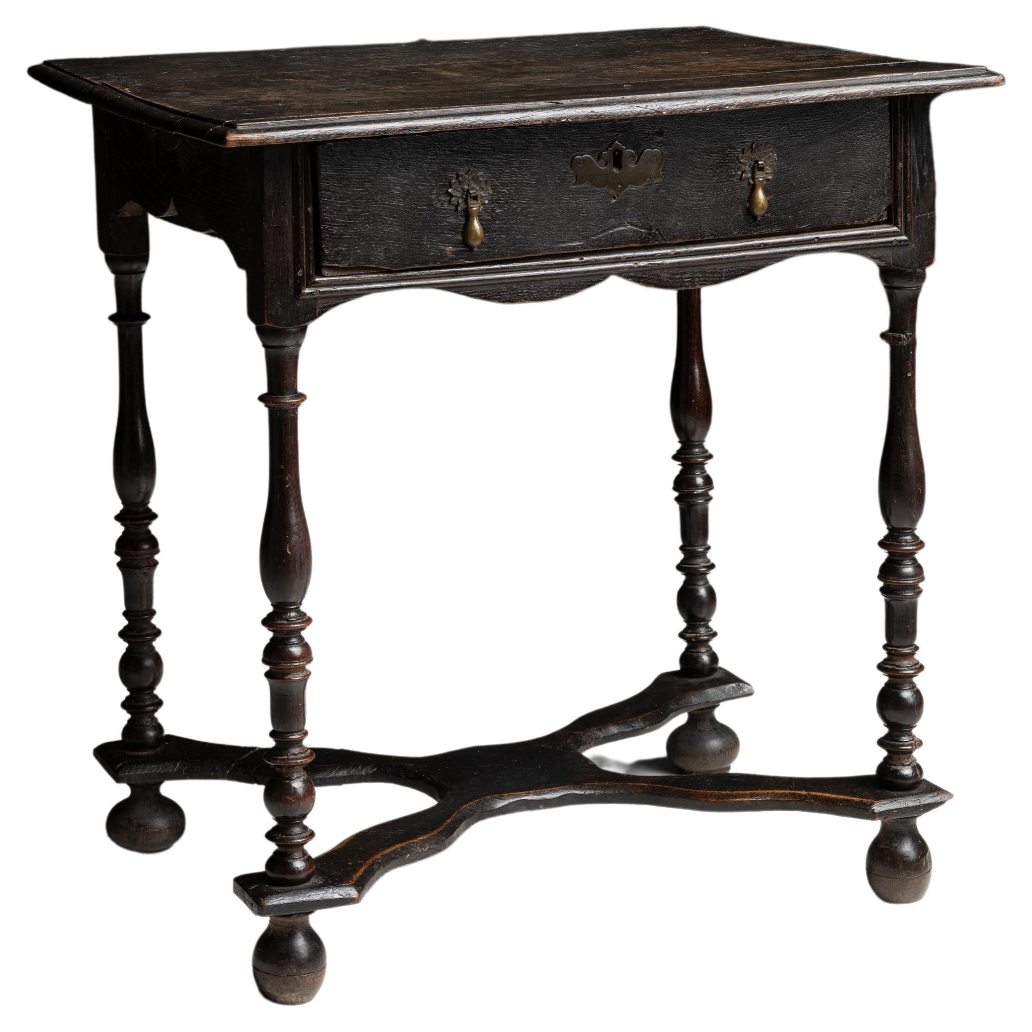 Ebonised Side Table, England circa 1680 For Sale