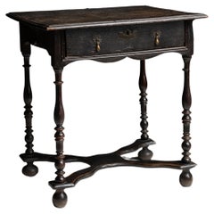 Antique Ebonised Side Table, England circa 1680