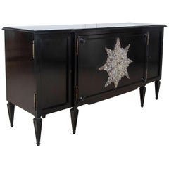 Ebonised Sideboard by Missoni with Crystal Decoration