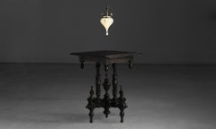 Ebonised Spindle Table, France circa 1900