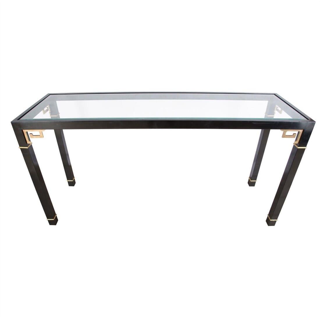 English Ebonized Sycamore Console Table