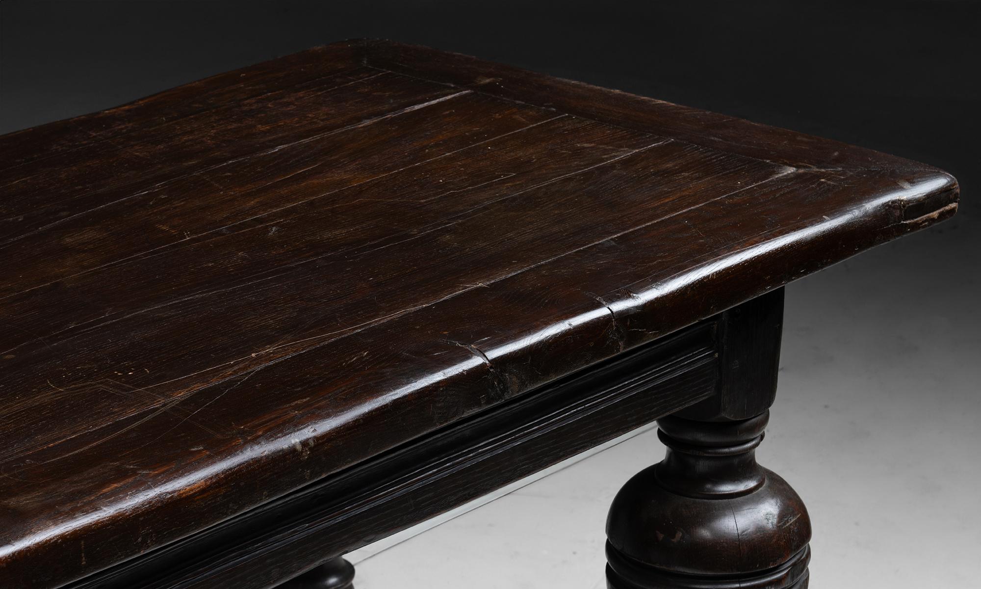 Oak Ebonised Table / Console, France Circa 1890