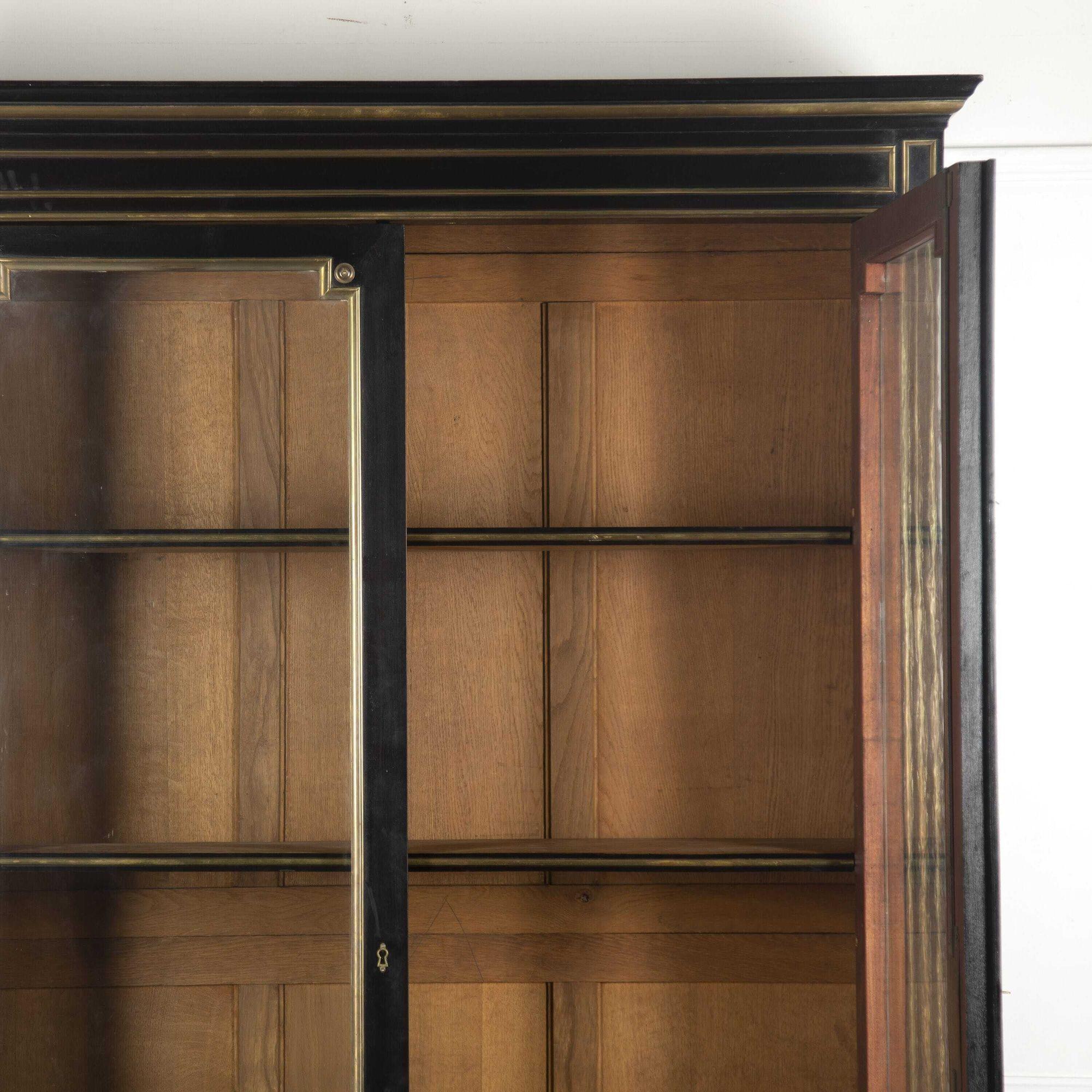 Ebonised Two-Door Bookcase 1