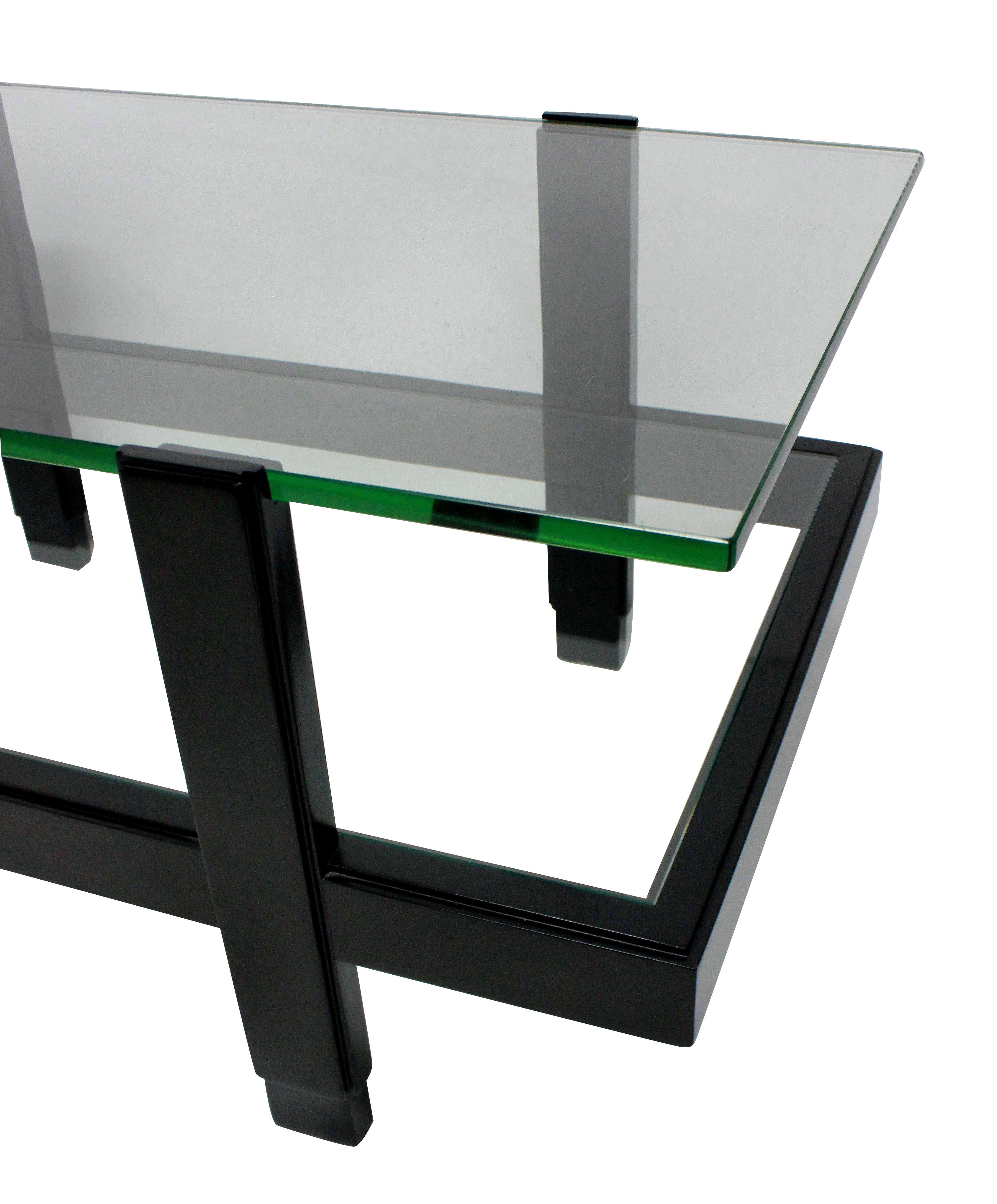 Italian Ebonised Two-Tier Occasional Table