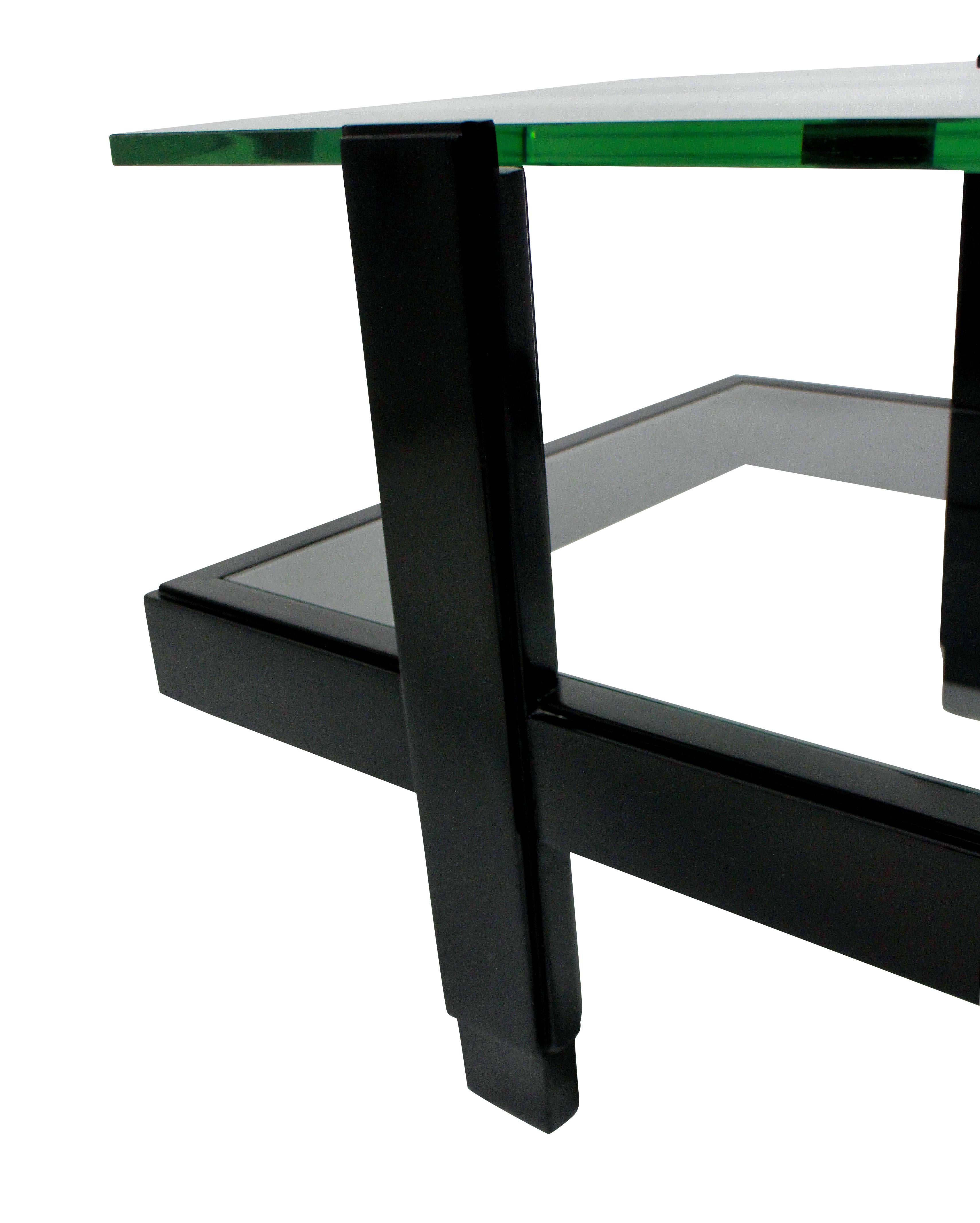 Italian Ebonised Two-Tier Occasional Table
