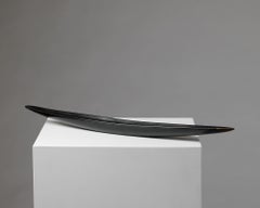 Escultura de madera ebonizada de Johnny Mattsson, Suecia, años 50, firmada