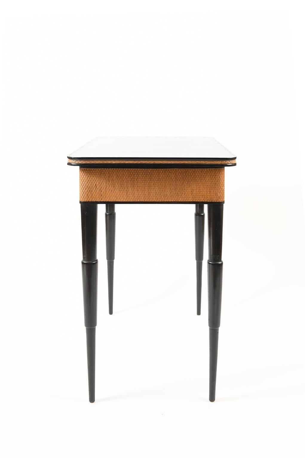Ebonised Writing Table 'or Dressing Table', Italian 1950s In Good Condition In London, GB