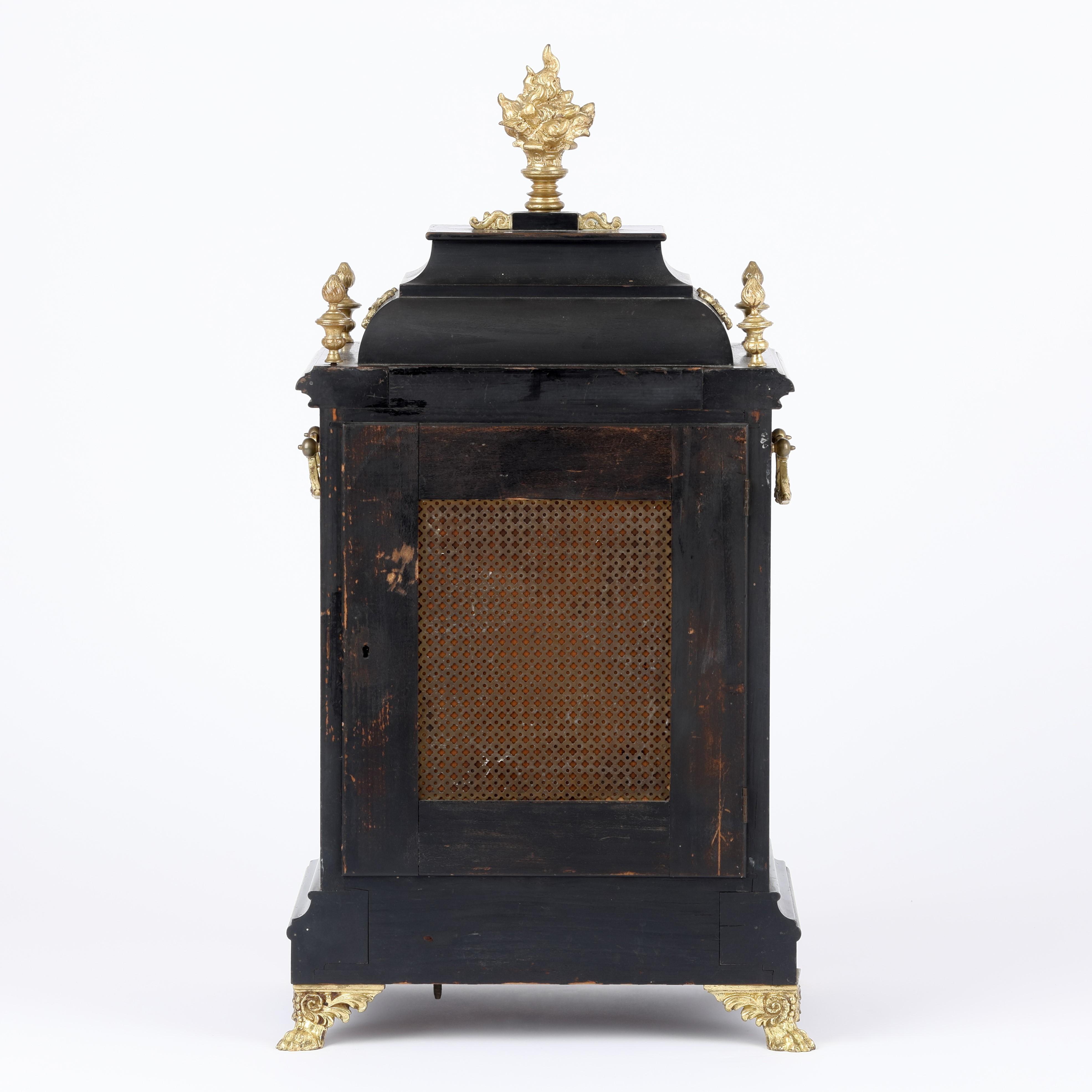German Ebonised Brtacket Clock by Winterhalder & Hofmeier