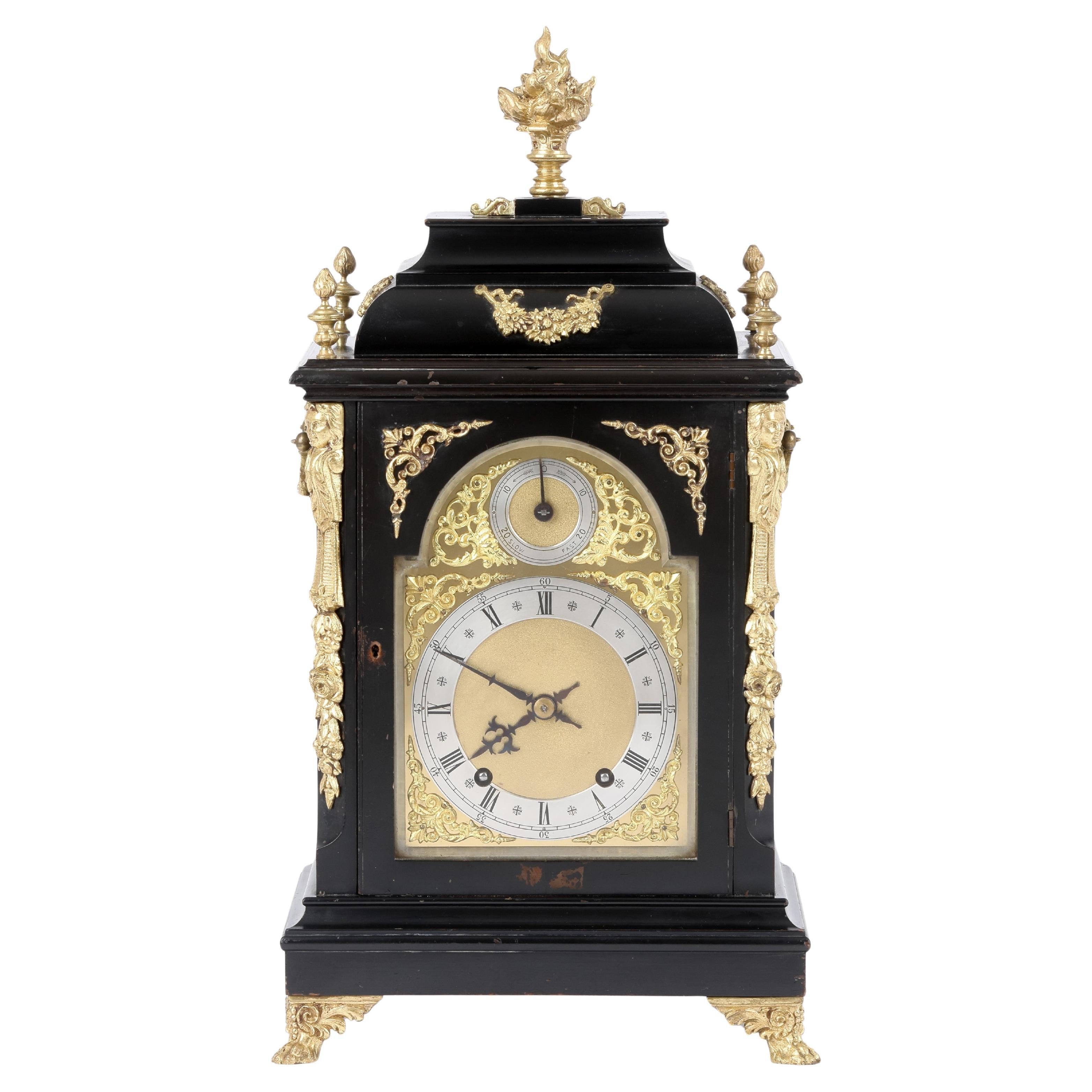 Ebonised Brtacket Clock by Winterhalder & Hofmeier