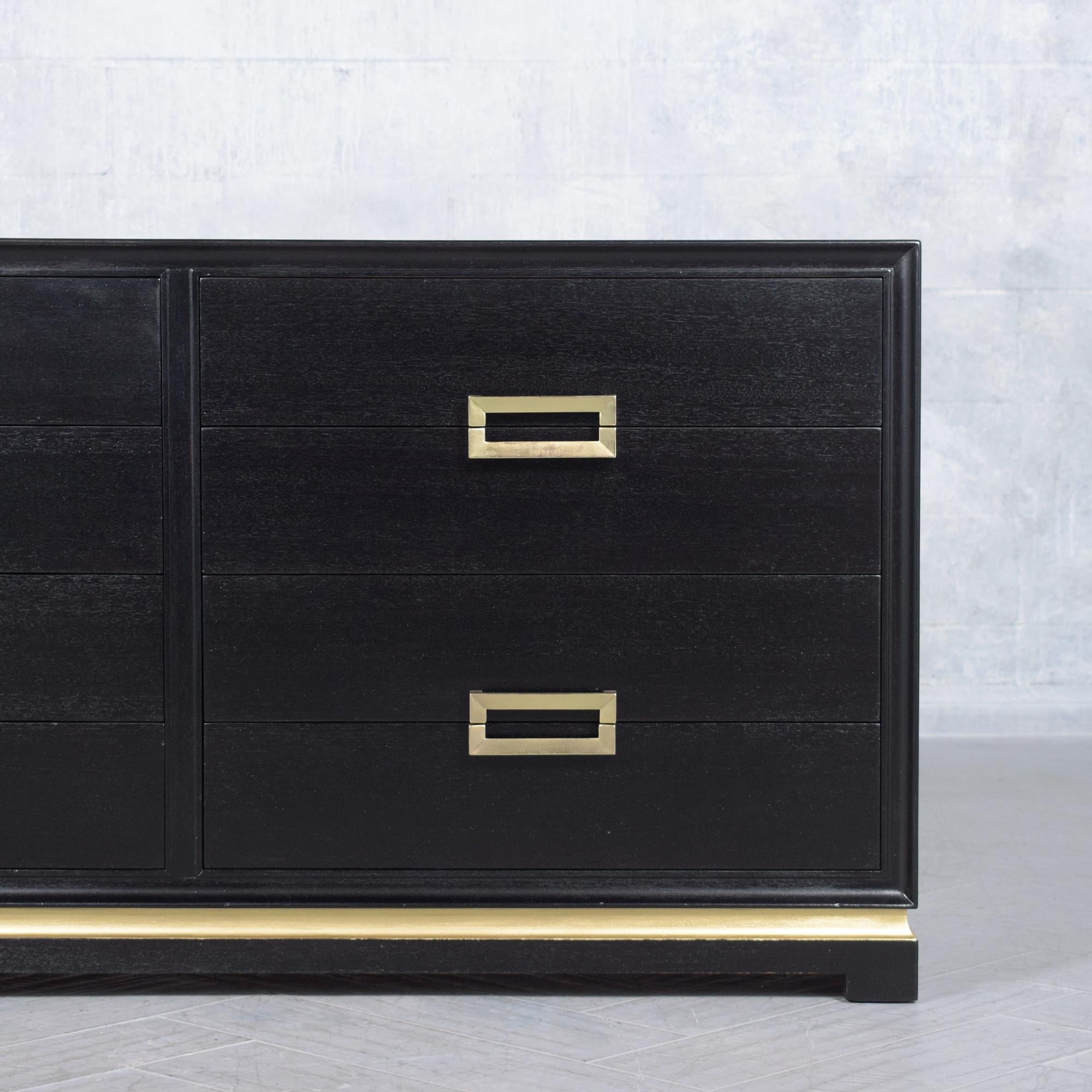 Lacquered 1960s Mid-Century Modern Mahogany Dresser: Timeless Elegance Restored For Sale