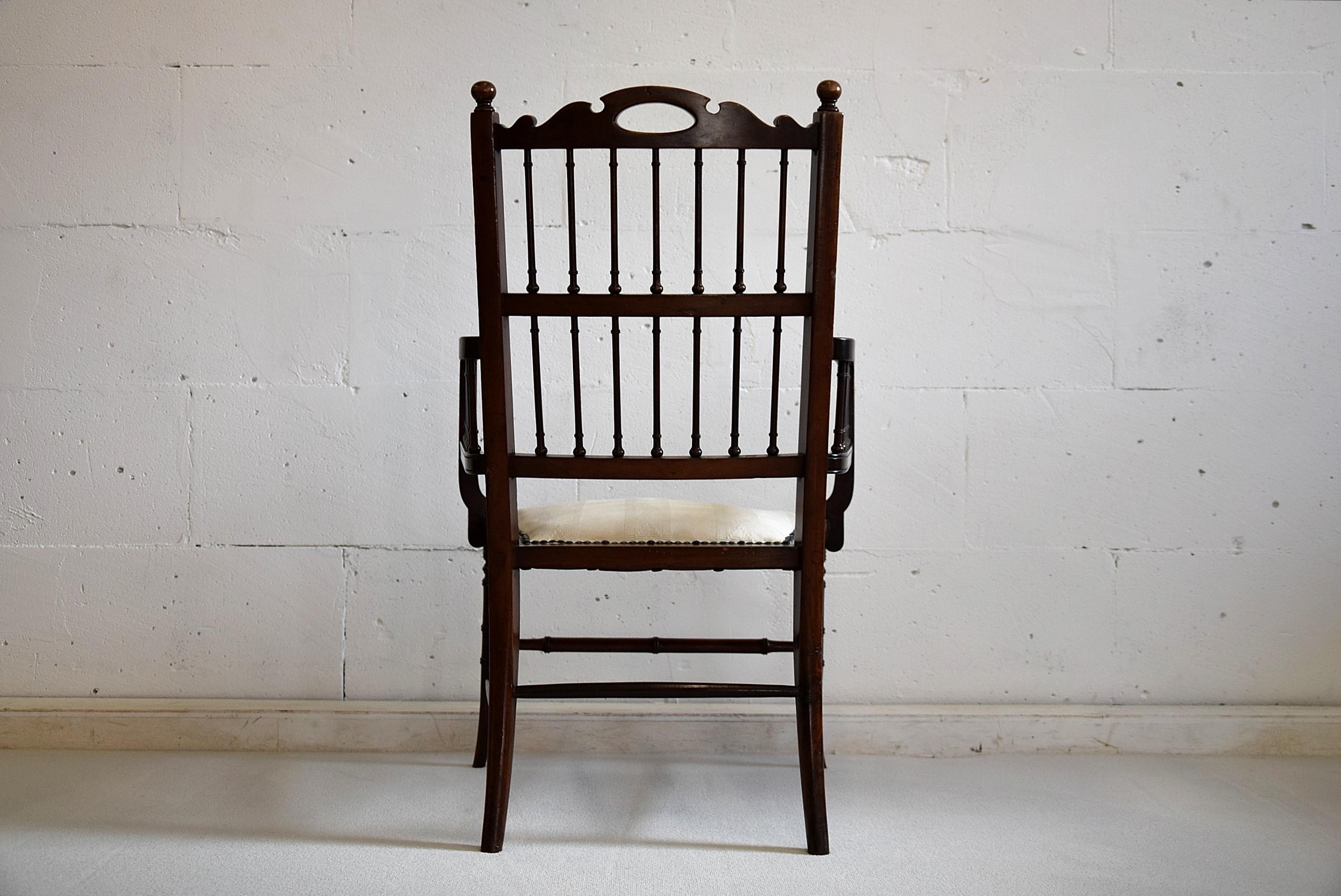 Beech Ebonized 19th Century Art & Craft Sussex Armchair For Sale