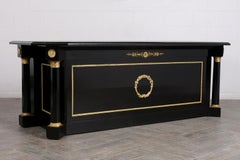 Ebonized 19th Century French Empire Style Pedestal Desk