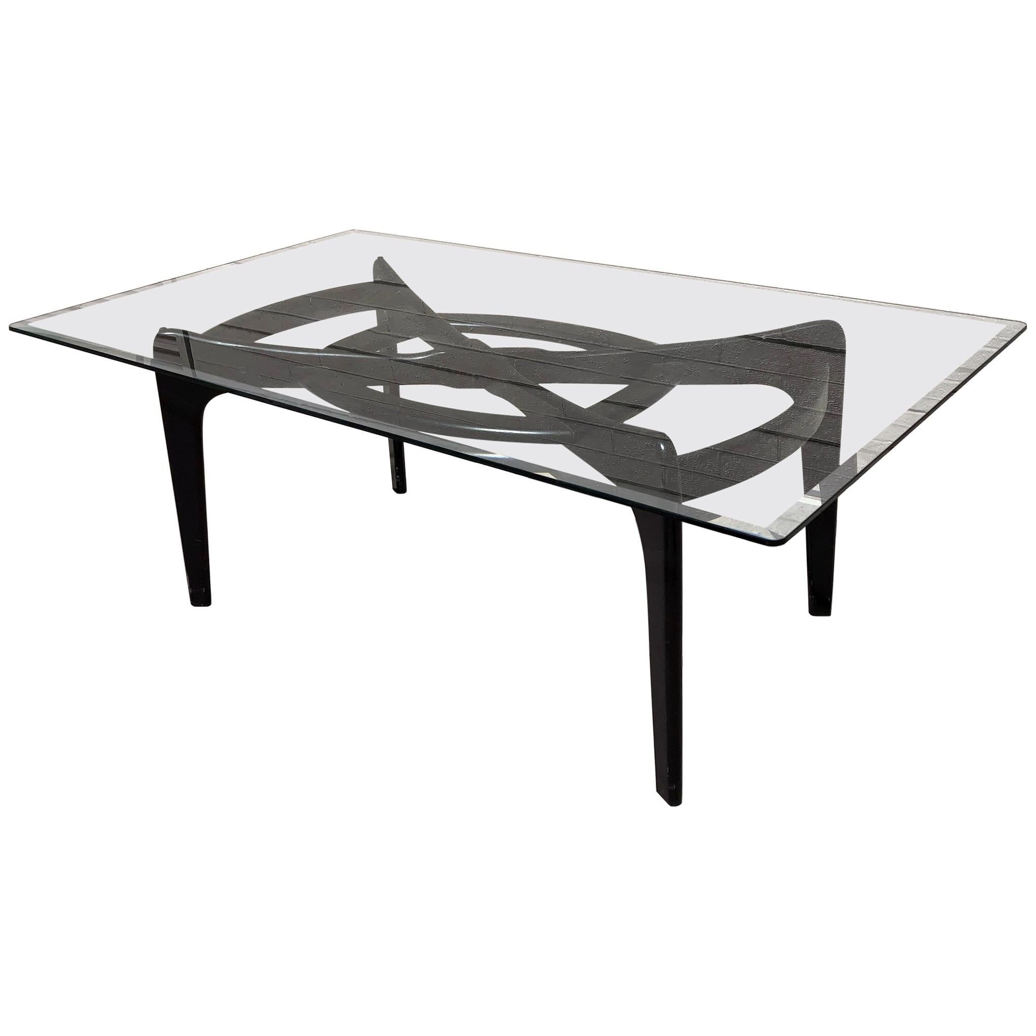 Ebonized Adrian Pearsall Compass Dining Table