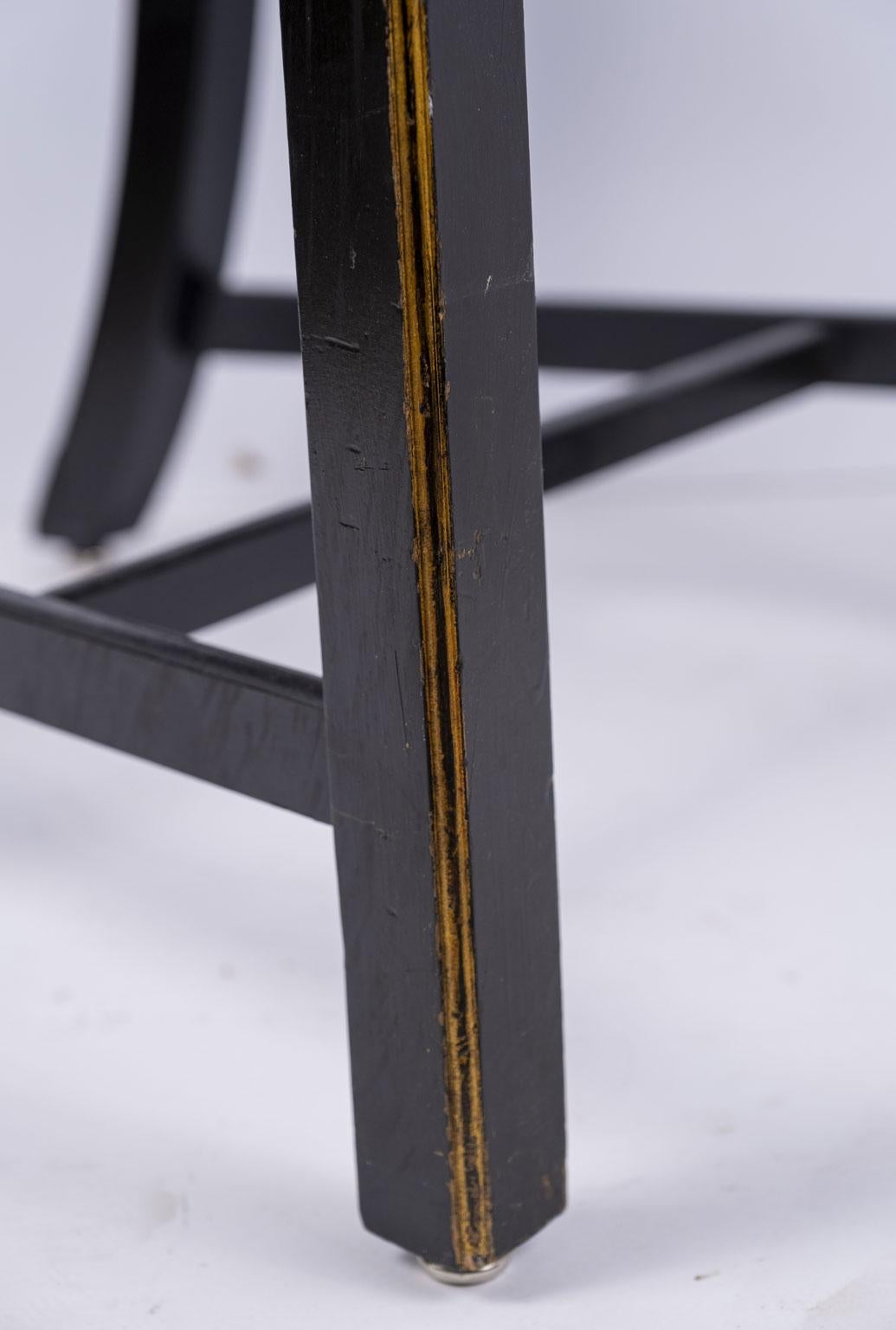Ebonized and Gilded Portuguese Side Chair For Sale 5