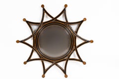Ebonized and Gilt Sun Burst Mirror, 20th Century