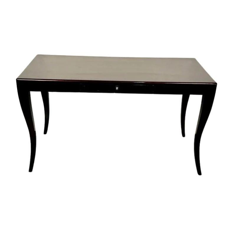 Mahogany Ebonized and Lacquered Graceful Writing Desk For Sale