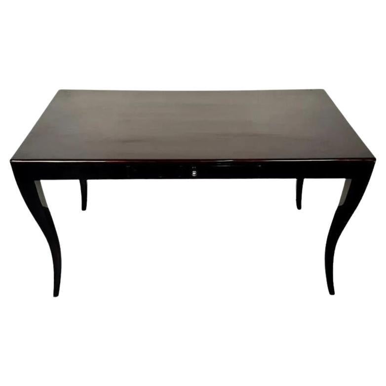 Ebonized and Lacquered Graceful Writing Desk For Sale