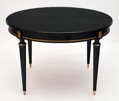 Ebonized Antique Dining Table with Leaves