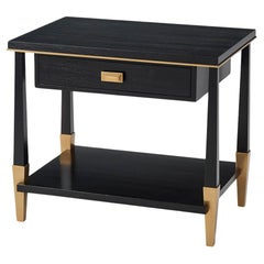 Ebonized Art Deco End Table