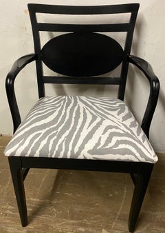 Ebonized Art Deco Style Arm Chair
