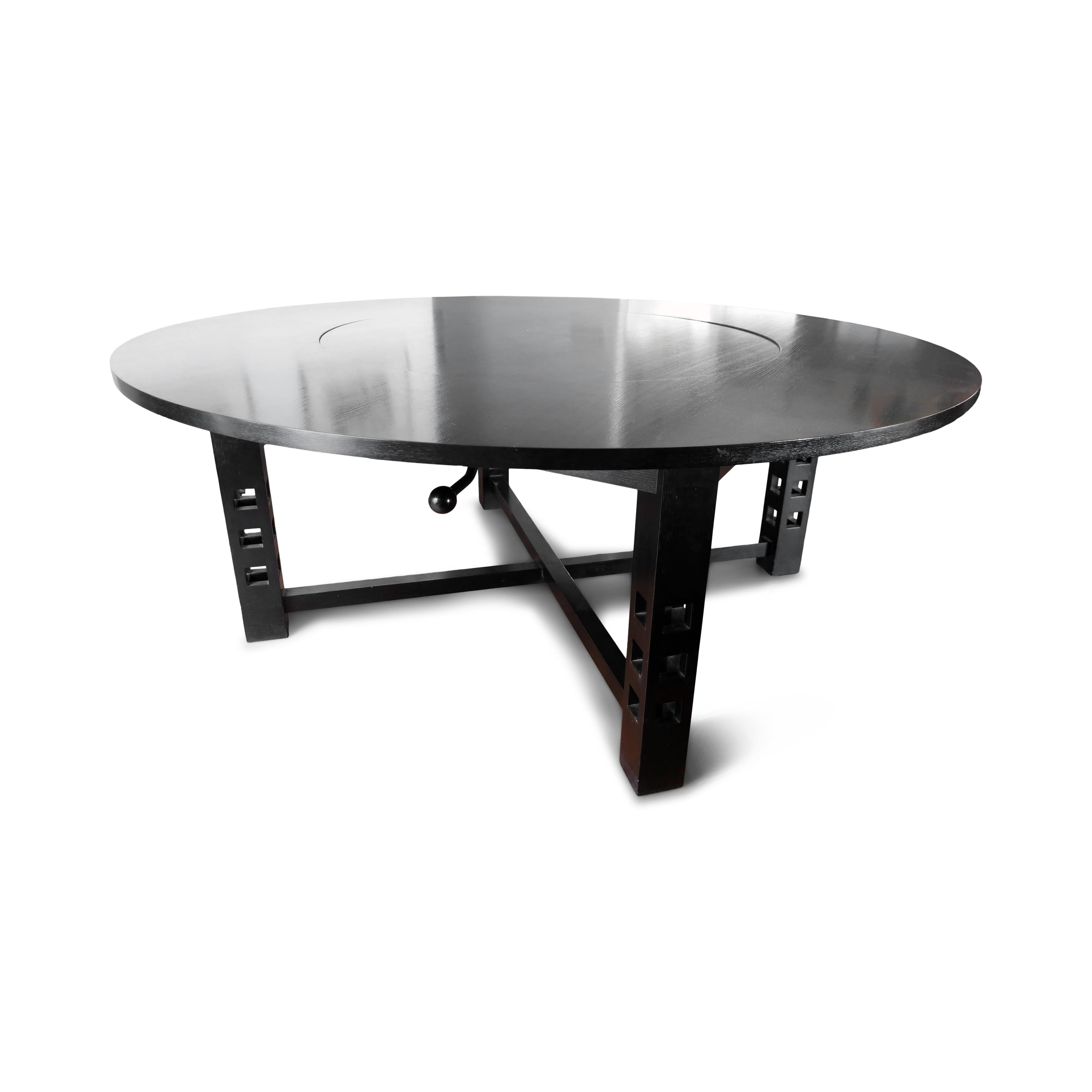 Ebonized Ash 304 Dining Table by Charles Rennie Mackintosh for Cassina In Good Condition In Brooklyn, NY
