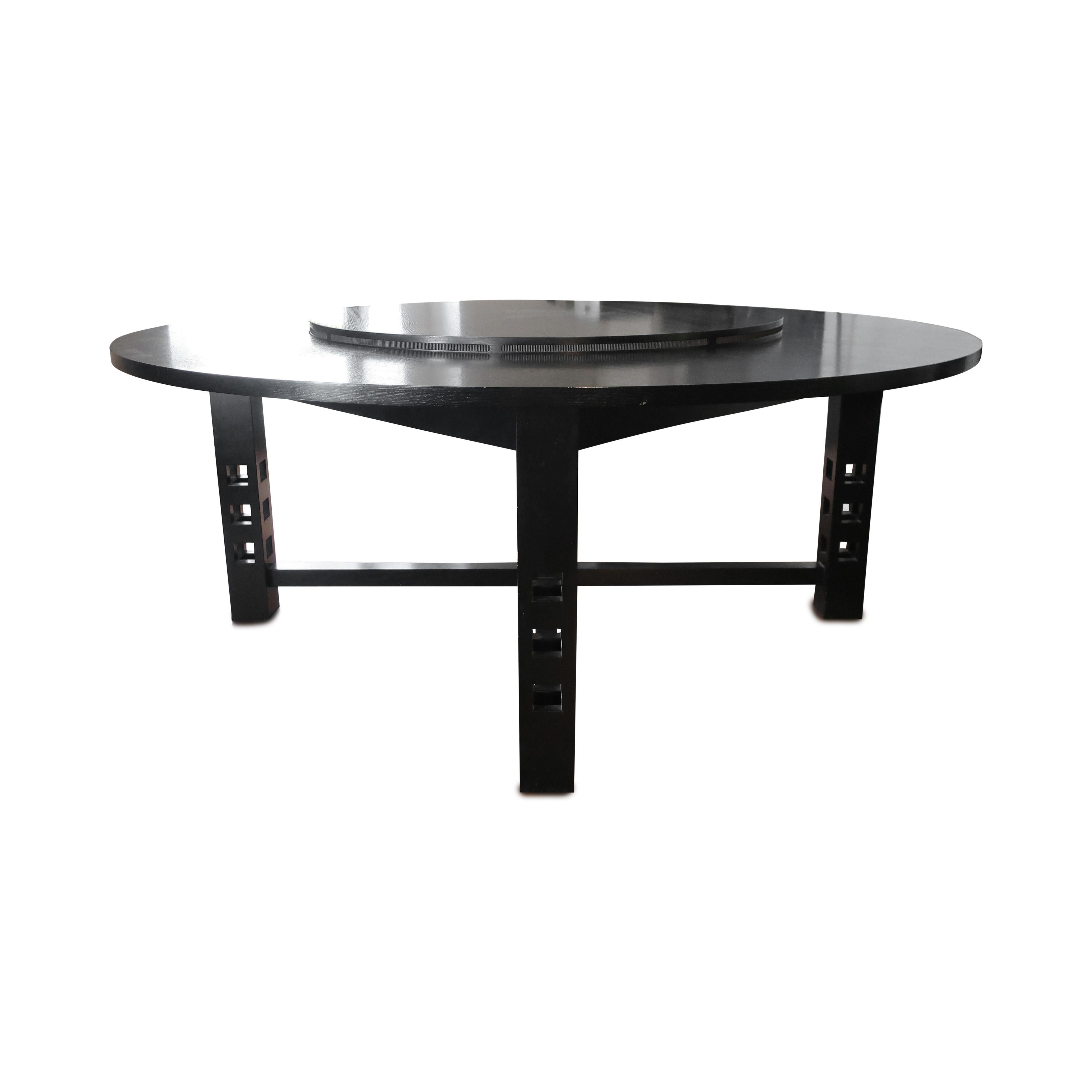 20th Century Ebonized Ash 304 Dining Table by Charles Rennie Mackintosh for Cassina