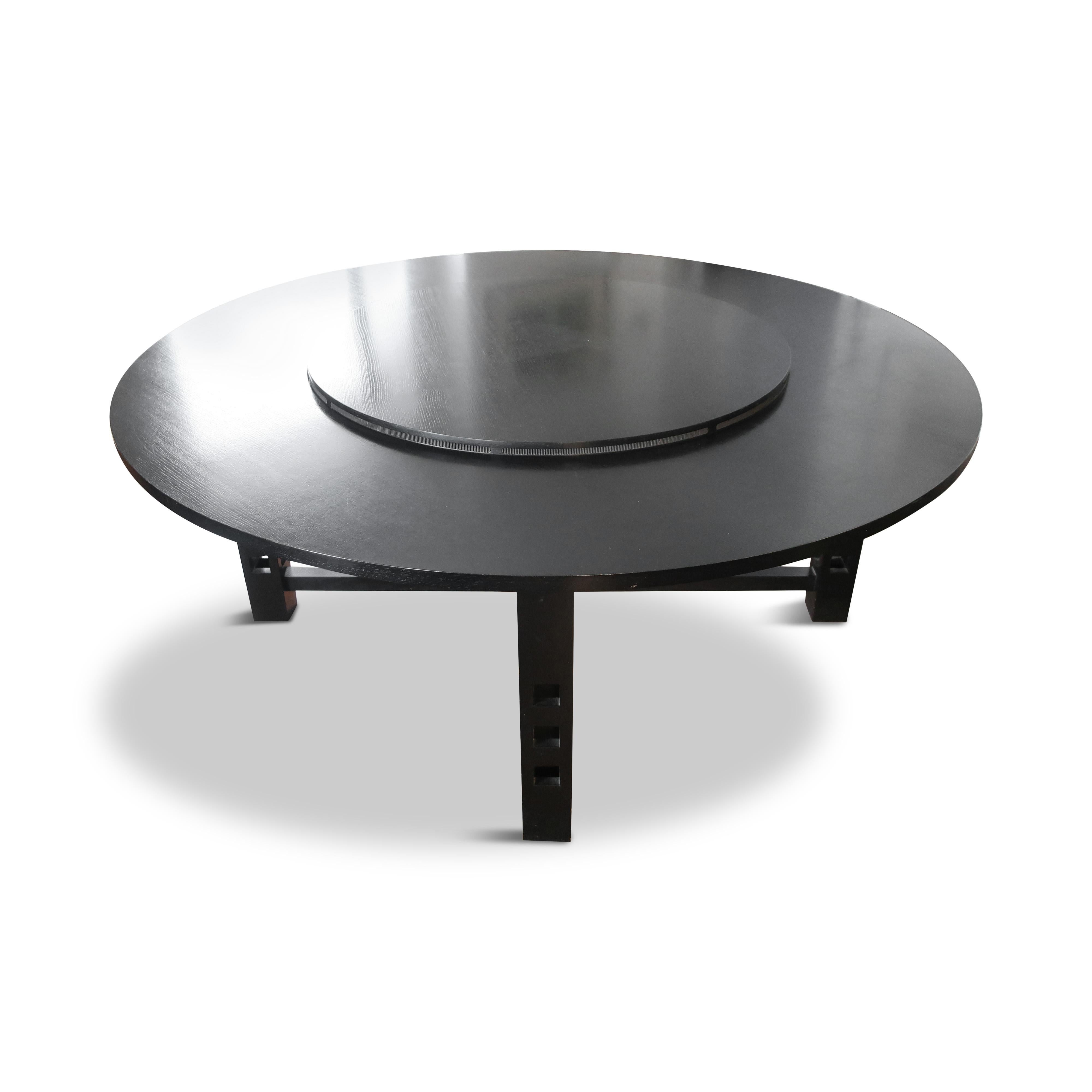 Ebonized Ash 304 Dining Table by Charles Rennie Mackintosh for Cassina 1