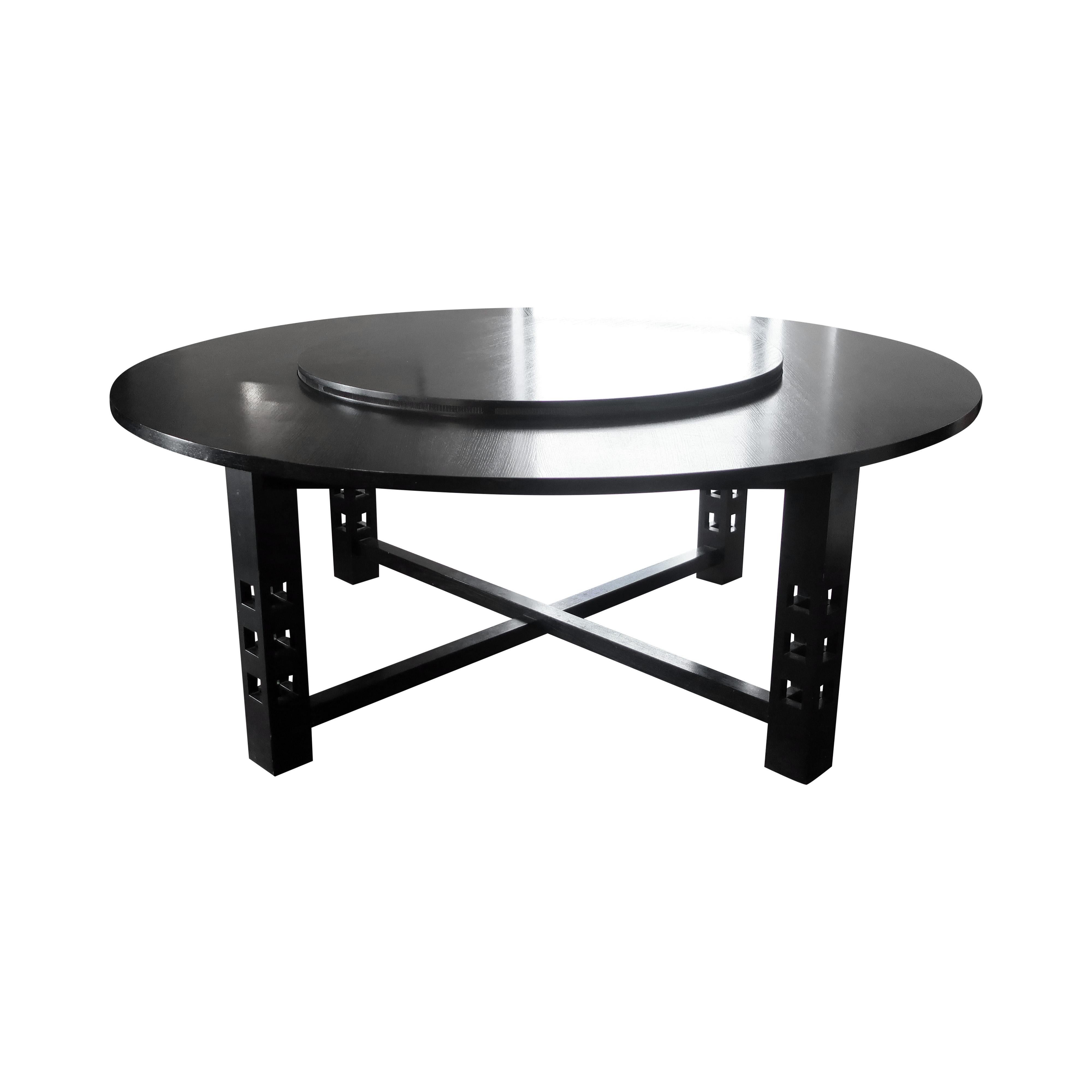 Ebonized Ash 304 Dining Table by Charles Rennie Mackintosh for Cassina 2