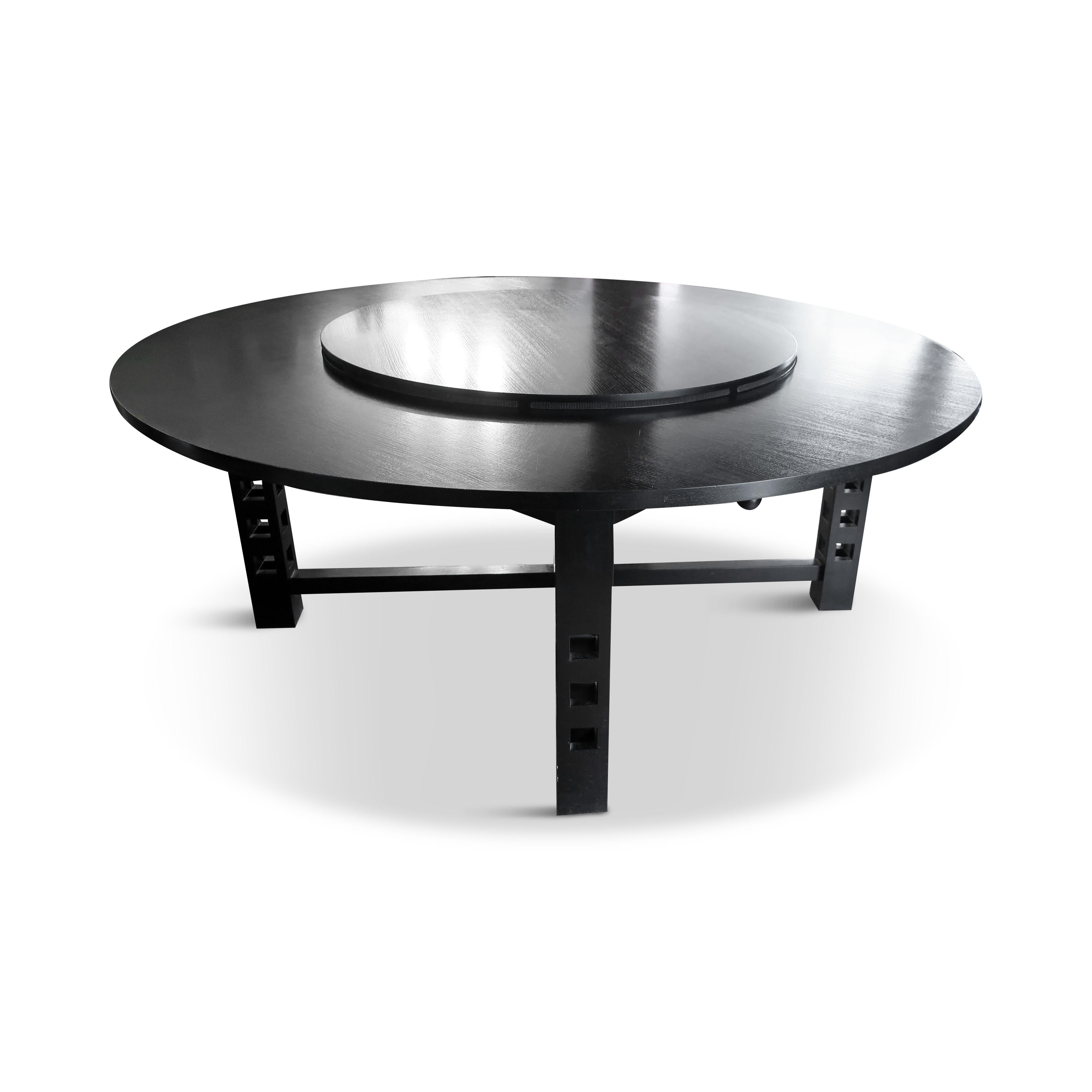 Ebonized Ash 304 Dining Table by Charles Rennie Mackintosh for Cassina 3