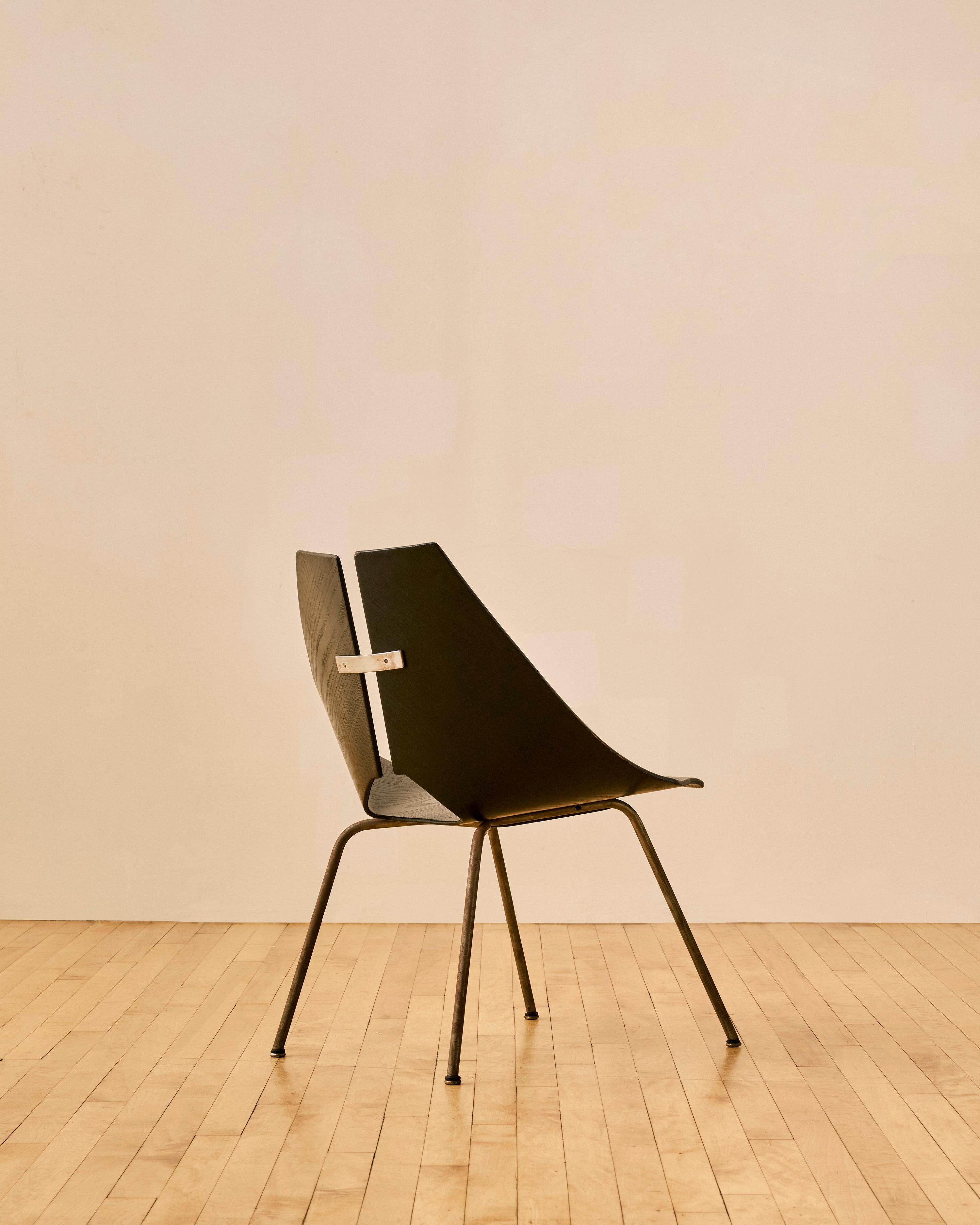 American Ebonized Ash Chair By Ray Komai c. 1940 For Sale
