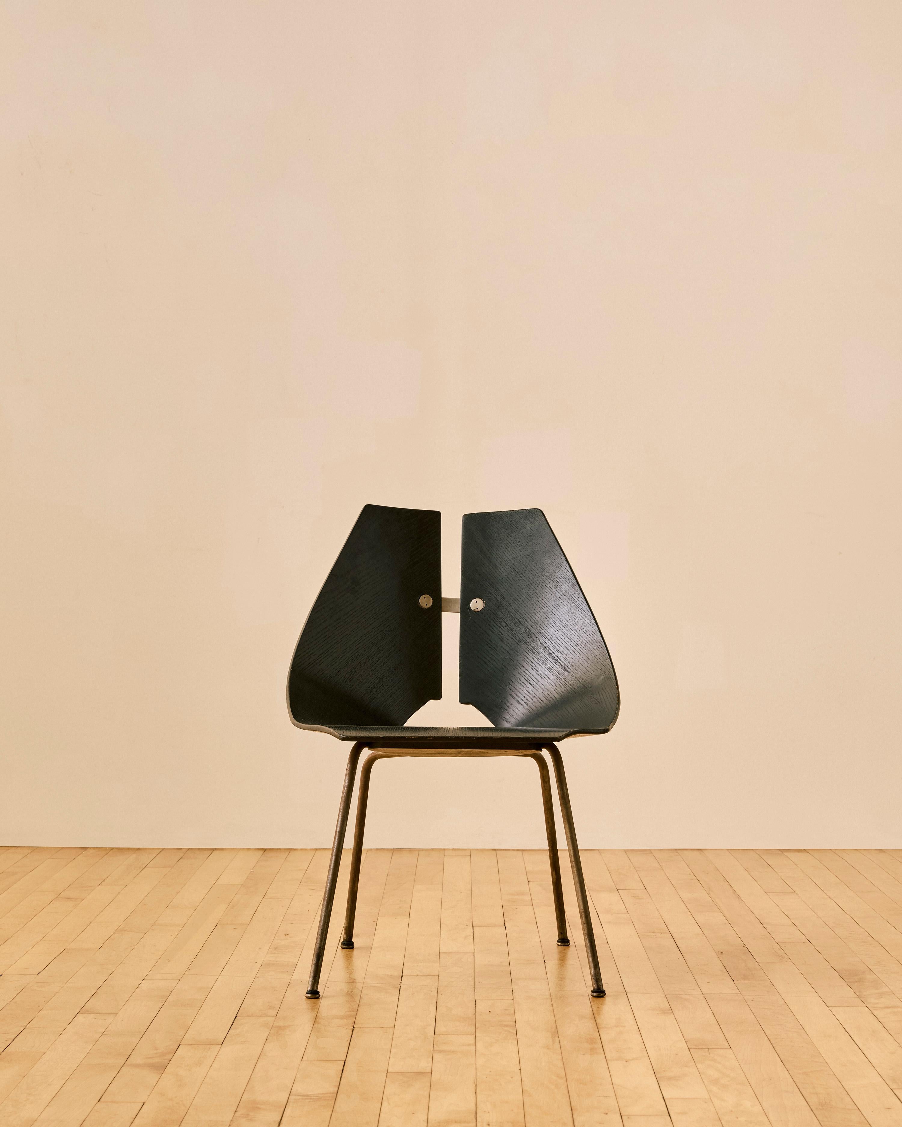 Mid-20th Century Ebonized Ash Chair By Ray Komai c. 1940 For Sale
