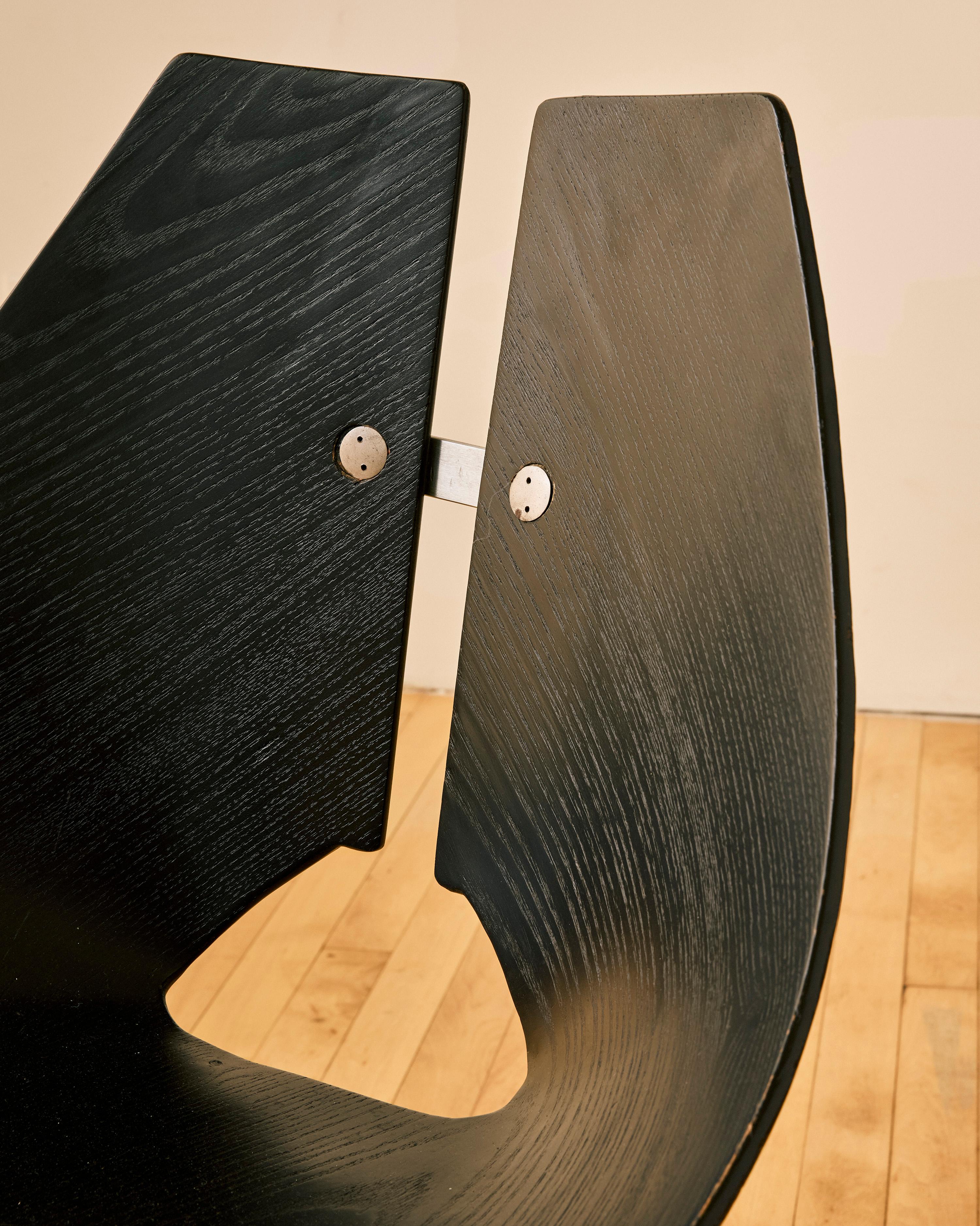 Ebonized Ash Chair By Ray Komai c. 1940 For Sale 1