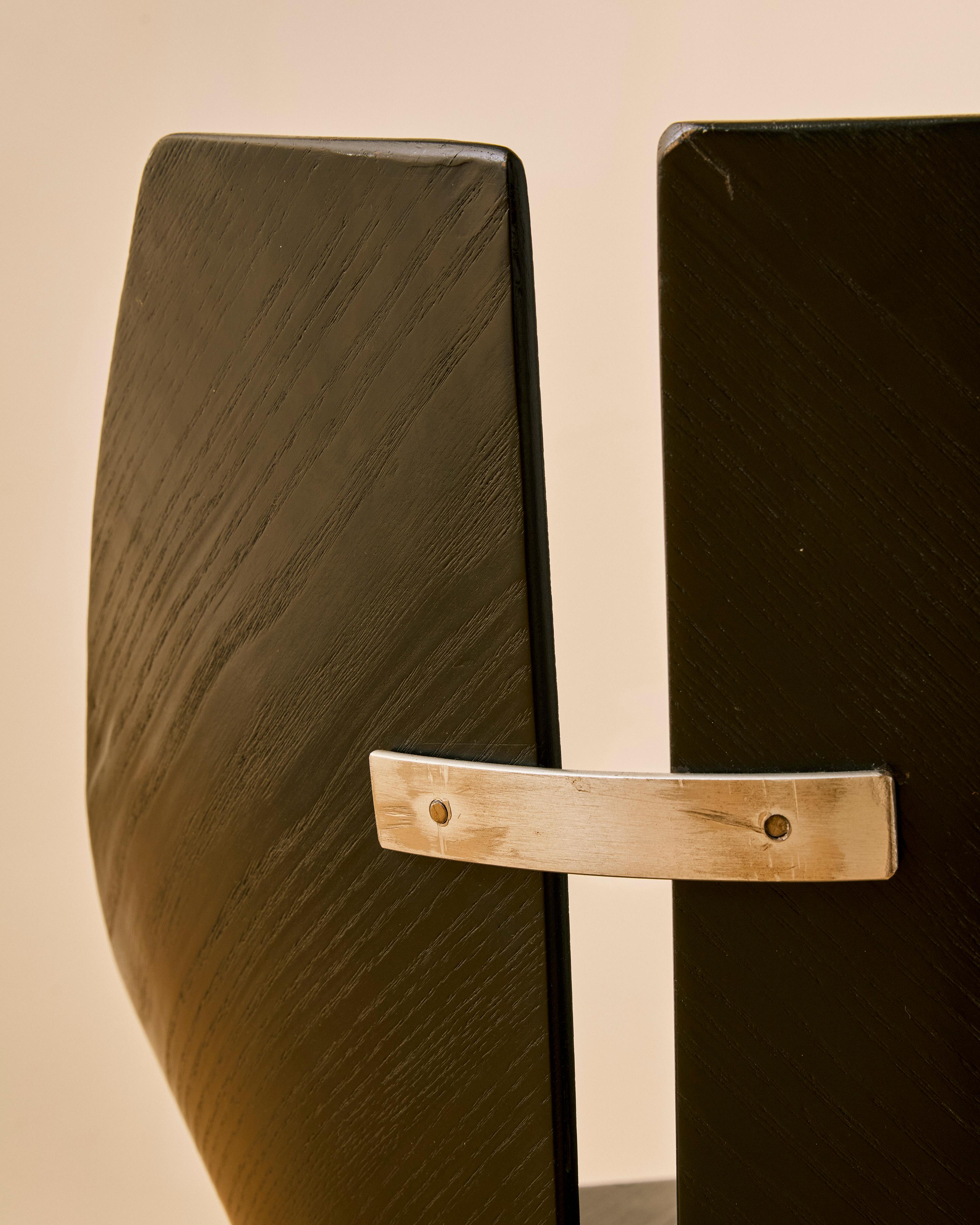Ebonized Ash Chair By Ray Komai c. 1940 For Sale 2