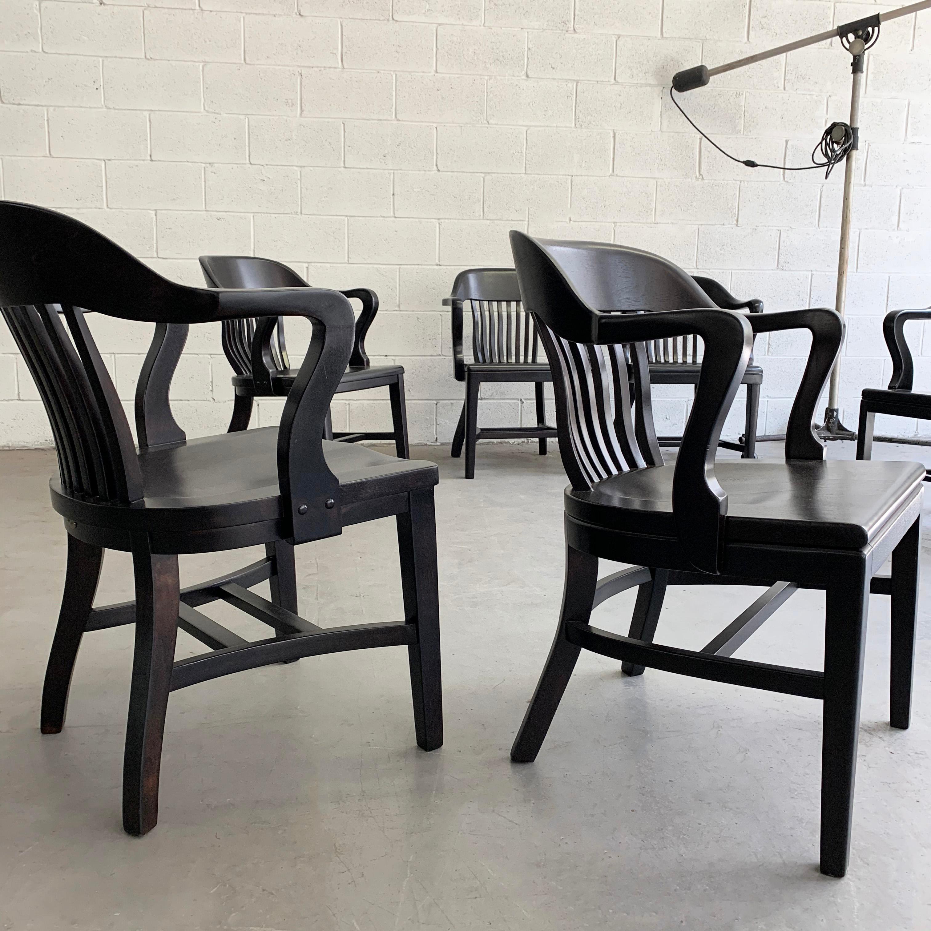20th Century Ebonized Bank of England Armchairs For Sale