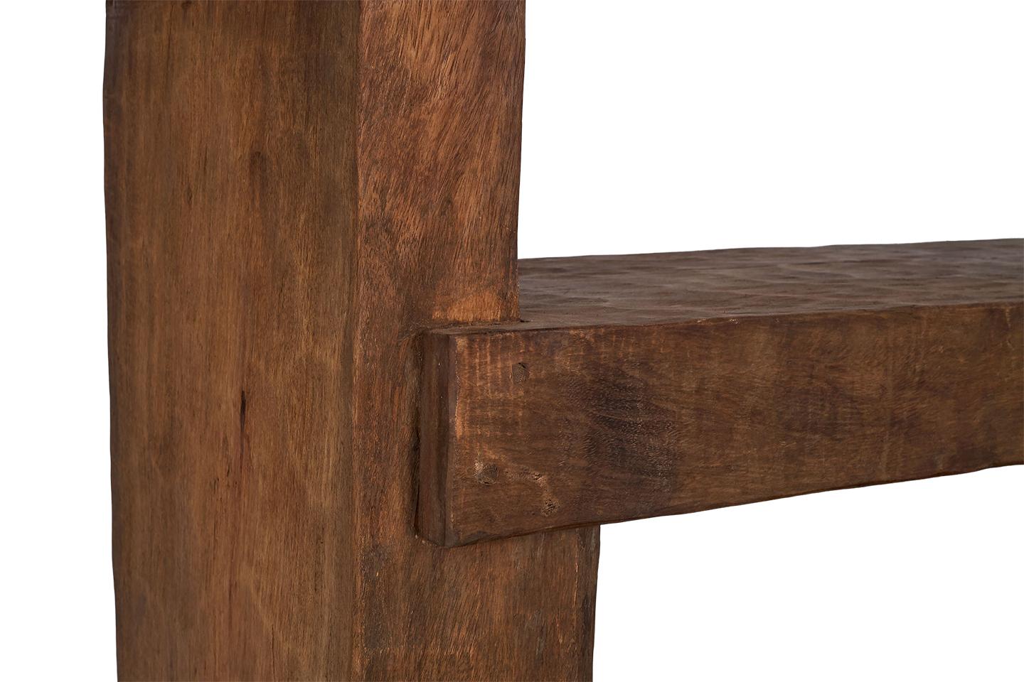 Reclaimed Wood Railway Bench In Good Condition For Sale In Dallas, TX