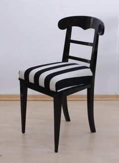 Biedermeier Shovel Chair, Ebonized Wood, Vienna/Austria circa 1820