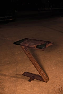 Ebonized Box Elder Z-End Table