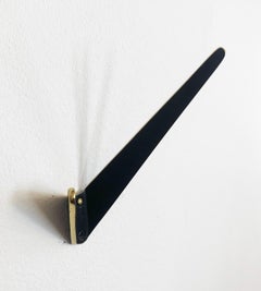 Ebonized Brass Asymmetric Coat Wall Double Hooks by Hertha Baller