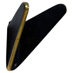 Ebonized Brass Coat Wall Double Hooks by Hertha Baller